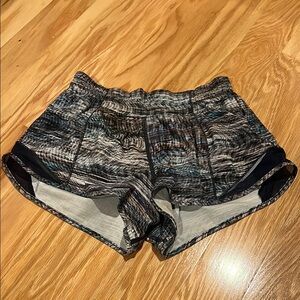 Lululemon Athletica Blue and Gray Regular Shorts